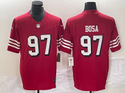 Wholesale Cheap Men's San Francisco 49ers #97 Nick Bosa New Red 2023 F.U.S.E. Vapor Untouchable Limited Stitched Football Jersey