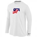 Wholesale Cheap Nike USA Graphic Legend Performance Collection Locker Room Long Sleeve T-Shirt White