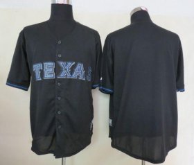 Wholesale Cheap Rangers Blank Black Fashion Stitched MLB Jersey