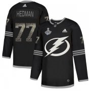 Cheap Adidas Lightning #77 Victor Hedman Black Authentic Classic 2020 Stanley Cup Champions Stitched NHL Jersey