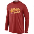 Wholesale Cheap Oakland Athletics Long Sleeve MLB T-Shirt Red