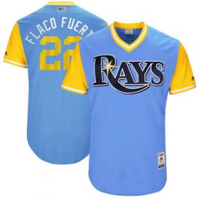 Wholesale Cheap Rays #22 Chris Archer Light Blue \"Flaco Fuert\" Players Weekend Authentic Stitched MLB Jersey