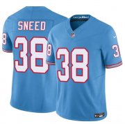 Cheap Men's Tennessee Titans #38 L'Jarius Sneed Blue 2024 F.U.S.E. Throwback Vapor Limited Football Stitched Jersey