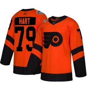 Wholesale Cheap Adidas Flyers #79 Carter Hart Orange Authentic 2019 Stadium Series Stitched NHL Jersey