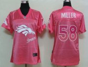 Wholesale Cheap Nike Broncos #58 Von Miller Pink Women's Fem Fan NFL Game Jersey