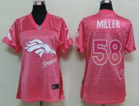 Wholesale Cheap Nike Broncos #58 Von Miller Pink Women\'s Fem Fan NFL Game Jersey