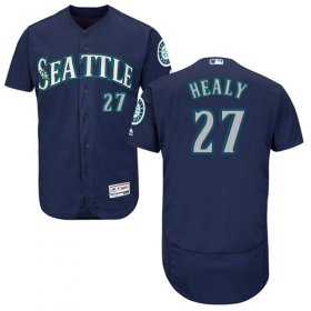 Wholesale Cheap Mariners #27 Ryon Healy Navy Blue Flexbase Authentic Collection Stitched MLB Jersey