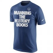 Wholesale Cheap Indianapolis Colts Peyton Manning Nike History Books Name & Number T-Shirt Royal Blue