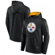 Wholesale Cheap Men's Pittsburgh Steelers Black On The Ball Pullover Hoodie