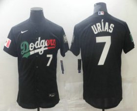 Wholesale Cheap Men\'s Los Angeles Dodgers #7 Julio Urias Black Mexico 2020 World Series Flex Base Nike Jersey