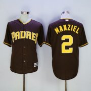 Wholesale Cheap Padres #2 Johnny Manziel Coffee New Cool Base Stitched MLB Jersey