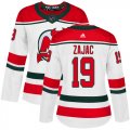 Wholesale Cheap Adidas Devils #19 Travis Zajac White Alternate Authentic Women's Stitched NHL Jersey