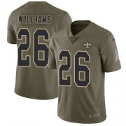Wholesale Cheap Nike Saints #26 P.J. Williams Olive Men's Stitched NFL Limited 2017 Salute To Service Jersey
