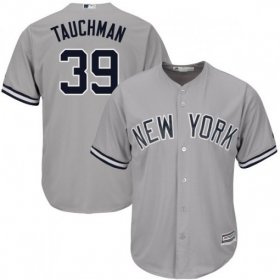 Wholesale Cheap Yankees #39 Mike Tauchman Grey New Cool Base Stitched Youth MLB Jersey