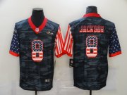 Wholesale Cheap Men's Baltimore Ravens #8 Lamar Jackson USA Camo 2020 Salute To Service Stitched NFL Nike Limited Jersey