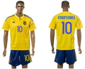 Wholesale Cheap Ukraine #10 Konoplyanka Home Soccer Country Jersey