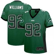Wholesale Cheap Nike Jets #92 Leonard Williams Green Team Color Women's Stitched NFL Elite Drift Fashion Jersey