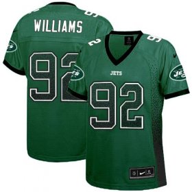 Wholesale Cheap Nike Jets #92 Leonard Williams Green Team Color Women\'s Stitched NFL Elite Drift Fashion Jersey