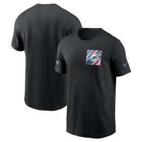 Wholesale Cheap Men\'s Miami Dolphins Black 2023 Crucial Catch Sideline Tri-Blend T-Shirt
