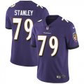 Wholesale Cheap Nike Ravens #79 Ronnie Stanley Purple Team Color Men's Stitched NFL Vapor Untouchable Limited Jersey