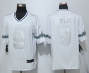 Wholesale Cheap Nike Cowboys #9 Tony Romo White Men's Stitched NFL Limited Platinum Jersey
