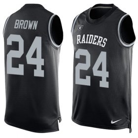 Wholesale Cheap Nike Raiders #24 Willie Brown Black Team Color Men\'s Stitched NFL Limited Tank Top Jersey