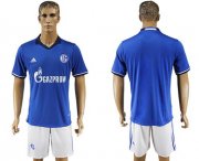 Wholesale Cheap Schalke 04 Blank Blue Home Soccer Club Jersey