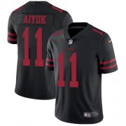 Wholesale Cheap Nike 49ers #11 Brandon Aiyuk Black Alternate Youth Stitched NFL Vapor Untouchable Limited Jersey