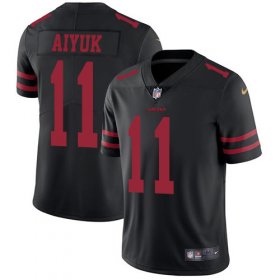 Wholesale Cheap Nike 49ers #11 Brandon Aiyuk Black Alternate Youth Stitched NFL Vapor Untouchable Limited Jersey