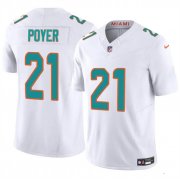 Cheap Men's Miami Dolphins #21 Jordan Poyer White 2024 F.U.S.E Vapor Limited Football Stitched Jersey