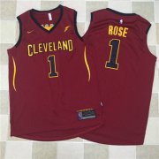 Wholesale Cheap Nike NBA Cleveland Cavaliers #1 Derrick Rose Jersey 2017-18 New Season Wine Red Jersey