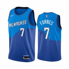 Wholesale Cheap Nike Bucks #7 Bryn Forbes Blue NBA Swingman 2020-21 City Edition Jersey