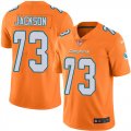 Wholesale Cheap Nike Dolphins #73 Austin Jackson Orange Men's Stitched NFL Limited Rush Jersey
