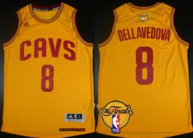 Wholesale Cheap Men\'s Cleveland Cavaliers #8 Matthew Dellavedova 2017 The NBA Finals Patch Yellow Jersey