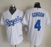 Wholesale Cheap Royals #4 Alex Gordon White New Cool Base Stitched MLB Jersey