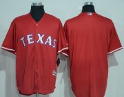 Wholesale Cheap Rangers Blank Red New Cool Base Stitched MLB Jersey