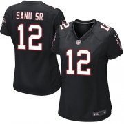 Wholesale Cheap Nike Falcons #12 Mohamed Sanu Sr Black Alternate Women's Stitched NFL Elite Jersey