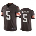 Cheap Men's Cleveland Browns #5 Jameis Winston Brown Vapor Limited Football Stitched Jersey