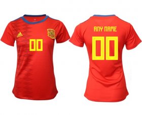 Wholesale Cheap Women\'s Spain Personalized Home Soccer Country Jersey