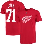 Wholesale Cheap Detroit Red Wings #71 Dylan Larkin Reebok Name & Number T-Shirt Red