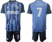 Wholesale Cheap Men 2020-2021 club Los Angeles Galaxy away 7 blue Soccer Jerseys