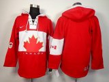 Wholesale Cheap Olympic CA. Blank Red Sawyer Hooded Sweatshirt Stitched NHL Jersey
