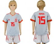 Wholesale Cheap Spain #15 Ramos Away Kid Soccer Country Jersey