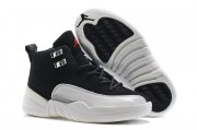 Wholesale Cheap Kids Air Jordan 12 Playoff Black/white-red
