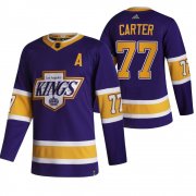 Wholesale Cheap Los Angeles Kings #77 Jeff Carter Black Men's Adidas 2020-21 Reverse Retro Alternate NHL Jersey