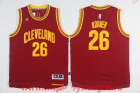 Wholesale Cheap Men\'s Cleveland Cavaliers #26 Kyle Korver Red adidas Revolution 30 Swingman Stitched NBA Jersey
