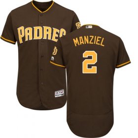 Wholesale Cheap Padres #2 Johnny Manziel Brown Flexbase Authentic Collection Stitched MLB Jersey