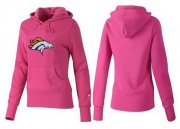 Wholesale Cheap Women's Denver Broncos Logo Pullover Hoodie Pink