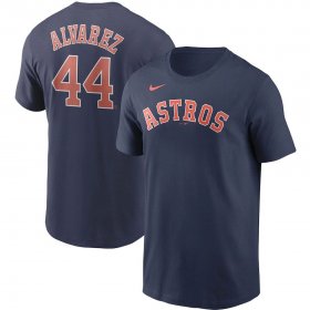 Wholesale Cheap Houston Astros #44 Yordan Alvarez Nike Name & Number T-Shirt Navy