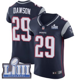 Wholesale Cheap Nike Patriots #29 Duke Dawson Navy Blue Team Color Super Bowl LIII Bound Men\'s Stitched NFL Vapor Untouchable Elite Jersey